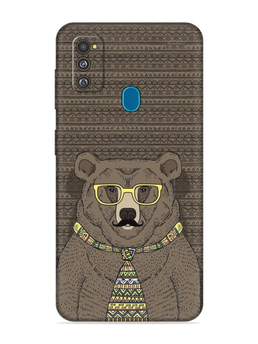 Grizzly Bear Embossed Soft Silicone Case for Samsung Galaxy M30S