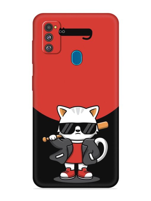 Cool Little Bear Cartoon Embossed Soft Silicone Case for Samsung Galaxy M30S Zapvi