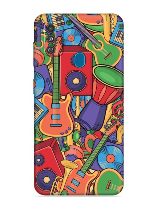 Colorful Music Art Embossed Soft Silicone Case for Samsung Galaxy M30S