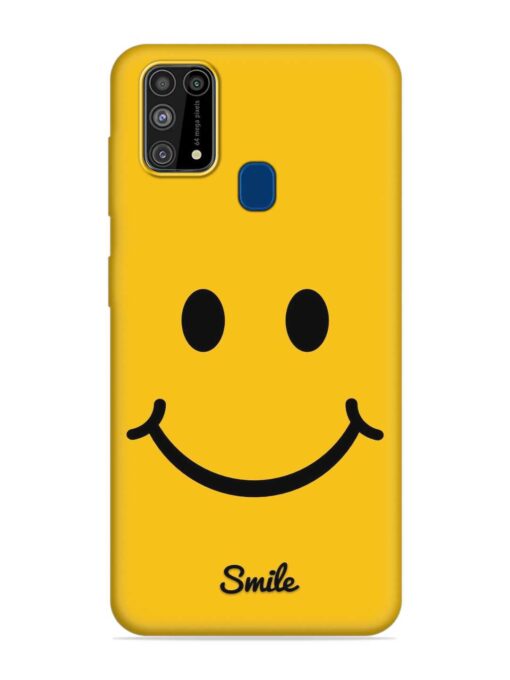 Yellow Smiley Embossed Soft Silicone Case for Samsung Galaxy M31 Zapvi