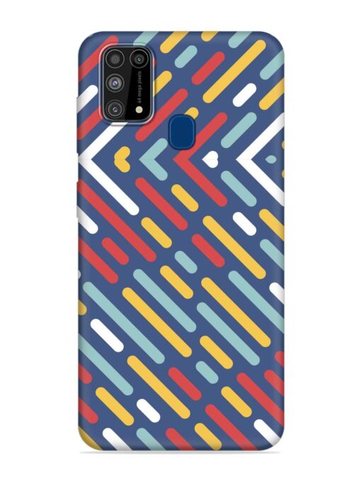 Colored Lines Embossed Soft Silicone Case for Samsung Galaxy M31 Zapvi