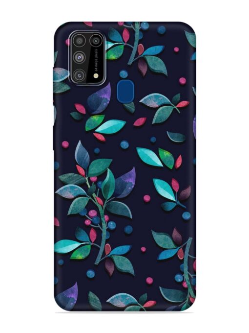 Decorative Watercolor Flower Embossed Soft Silicone Case for Samsung Galaxy M31 Zapvi