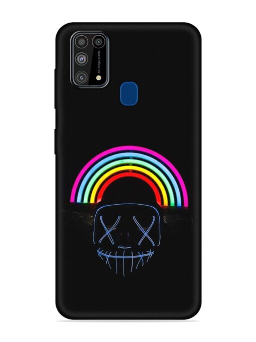 Mask Rainbow Embossed Soft Silicone Case for Samsung Galaxy M31 Zapvi