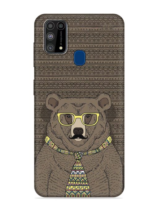 Grizzly Bear Embossed Soft Silicone Case for Samsung Galaxy M31 Zapvi