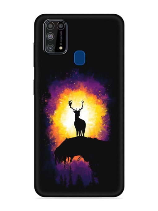 Elk Animal Art Embossed Soft Silicone Case for Samsung Galaxy M31 Zapvi