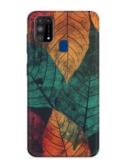 Leaves Artwork Embossed Soft Silicone Case for Samsung Galaxy M31 Prime