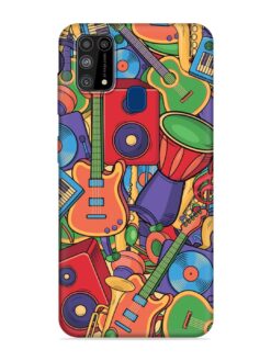 Colorful Music Art Embossed Soft Silicone Case for Samsung Galaxy M31 Prime