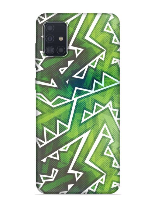 Green Graffiti Seamless Embossed Soft Silicone Case for Samsung Galaxy M31S Zapvi