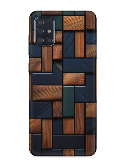 Wooden Background Cubes Embossed Soft Silicone Case for Samsung Galaxy M31S Zapvi