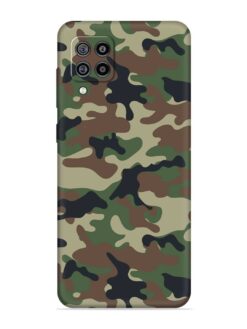 Army Military Camouflage Dark Green Embossed Soft Silicone Case for Samsung Galaxy M32 (4G)
