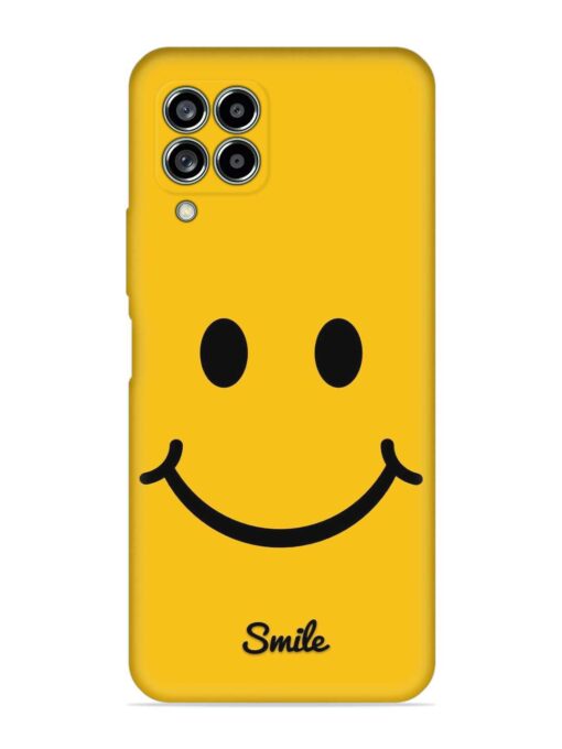 Yellow Smiley Embossed Soft Silicone Case for Samsung Galaxy M33 (5G)