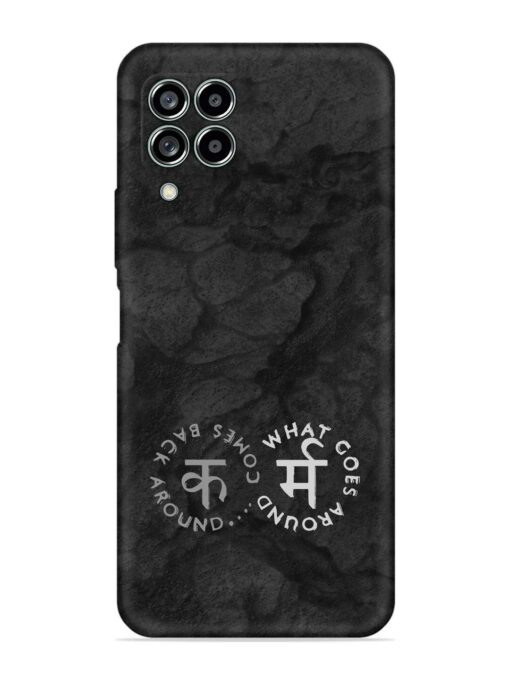 Karma Hindi Word Embossed Soft Silicone Case for Samsung Galaxy M33 (5G) Zapvi