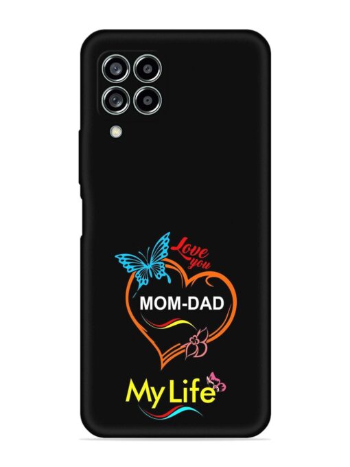 Love You Mom Dad Embossed Soft Silicone Case for Samsung Galaxy M33 (5G)