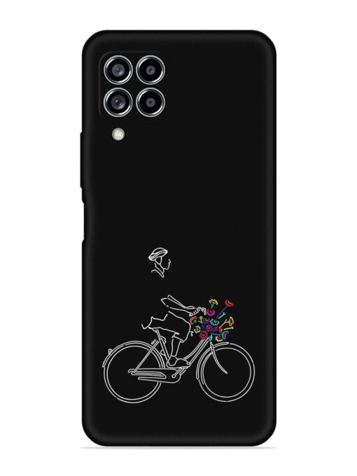 Minimalist Cycle Art Embossed Soft Silicone Case for Samsung Galaxy M33 (5G)