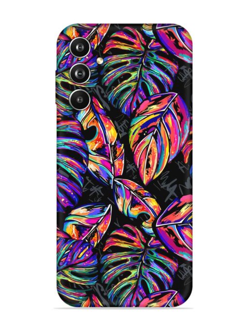 Tropical Seamless Vector Embossed Soft Silicone Case for Samsung Galaxy M34 (5G)