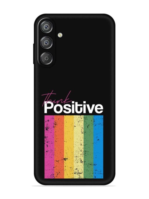 Think Positive Typography Embossed Soft Silicone Case for Samsung Galaxy M35 (5G) Zapvi