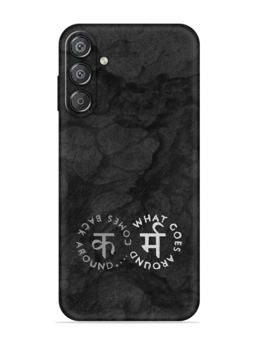 Karma Hindi Word Embossed Soft Silicone Case for Samsung Galaxy M35 (5G) Zapvi