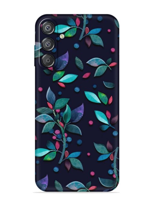 Decorative Watercolor Flower Embossed Soft Silicone Case for Samsung Galaxy M35 (5G)