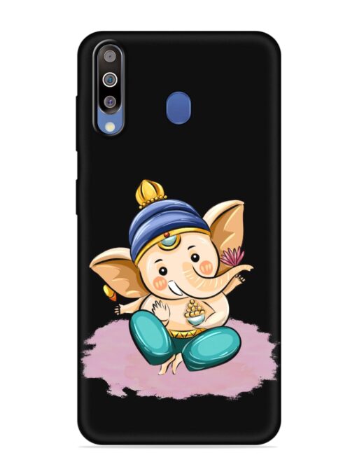 Bal Ganesh Vector Art Embossed Soft Silicone Case for Samsung Galaxy M40 Zapvi