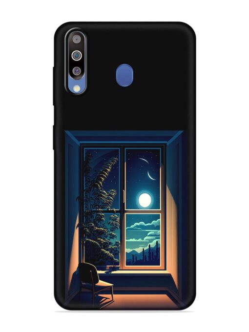 Night View At Window Embossed Soft Silicone Case for Samsung Galaxy M40