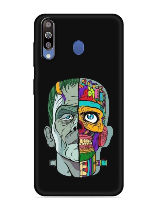 Men Vs Skull Embossed Soft Silicone Case for Samsung Galaxy M40 Zapvi