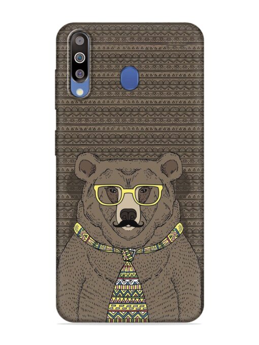 Grizzly Bear Embossed Soft Silicone Case for Samsung Galaxy M40 Zapvi