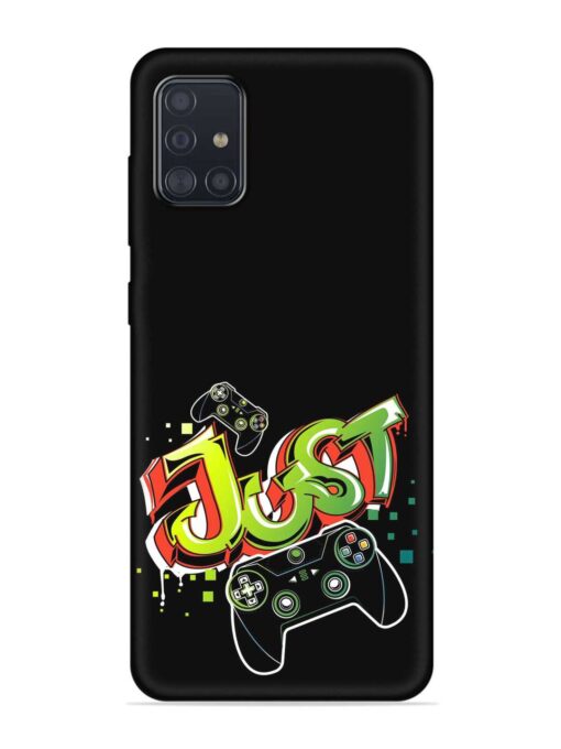 Graffiti Gamepad Illustration Embossed Soft Silicone Case for Samsung Galaxy M51