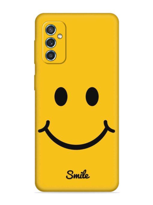 Yellow Smiley Embossed Soft Silicone Case for Samsung Galaxy M52 (5G) Zapvi