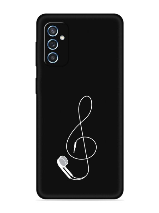 Music Earphone Vector Embossed Soft Silicone Case for Samsung Galaxy M52 (5G)