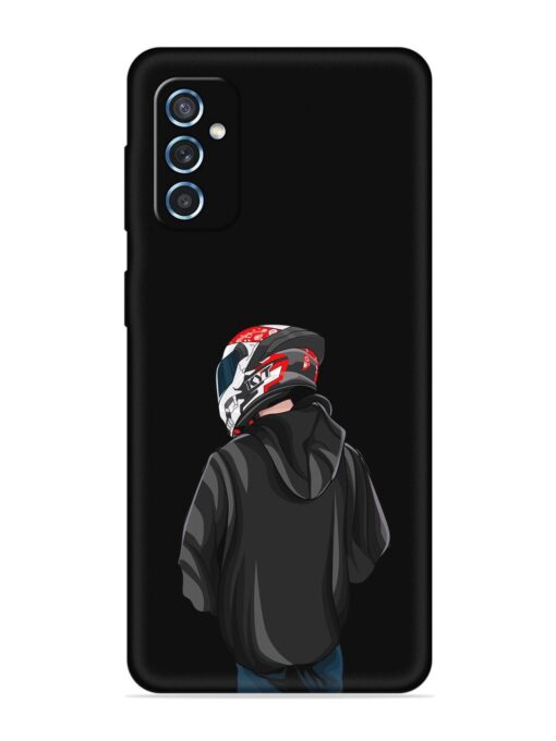 Motorcycle Rider Embossed Soft Silicone Case for Samsung Galaxy M52 (5G) Zapvi