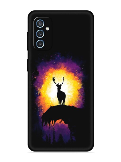 Elk Animal Art Embossed Soft Silicone Case for Samsung Galaxy M52 (5G) Zapvi