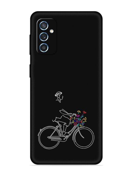 Minimalist Cycle Art Embossed Soft Silicone Case for Samsung Galaxy M52 (5G) Zapvi