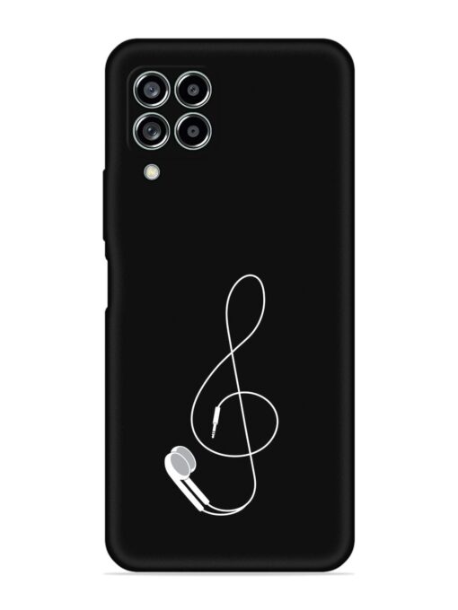 Music Earphone Vector Embossed Soft Silicone Case for Samsung Galaxy M53 (5G) Zapvi