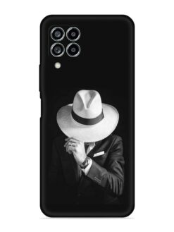 Men Under Hat Embossed Soft Silicone Case for Samsung Galaxy M53 (5G)