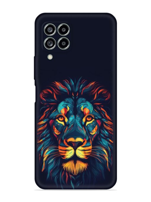 Colorful Lion Embossed Soft Silicone Case for Samsung Galaxy M53 (5G)