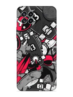 Fictional Doodle Embossed Soft Silicone Case for Samsung Galaxy M53 (5G)