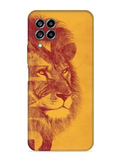 Gold Lion Crown Art Embossed Soft Silicone Case for Samsung Galaxy M53 (5G)