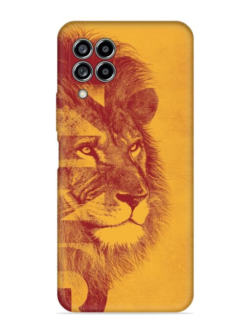 Gold Lion Crown Art Embossed Soft Silicone Case for Samsung Galaxy M53 (5G) Zapvi