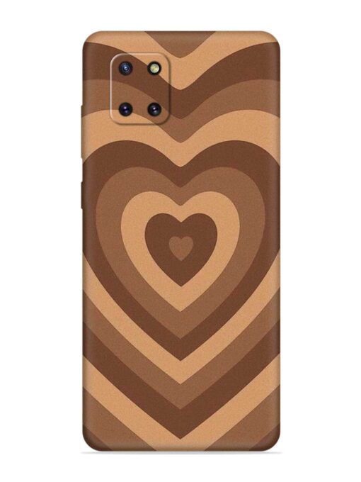 Brown Heart Embossed Soft Silicone Case for Samsung Galaxy Note 10 Lite