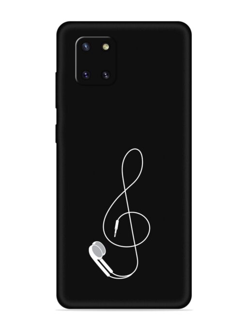 Music Earphone Vector Embossed Soft Silicone Case for Samsung Galaxy Note 10 Lite