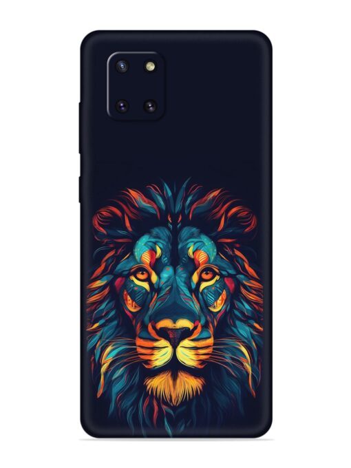 Colorful Lion Embossed Soft Silicone Case for Samsung Galaxy Note 10 Lite