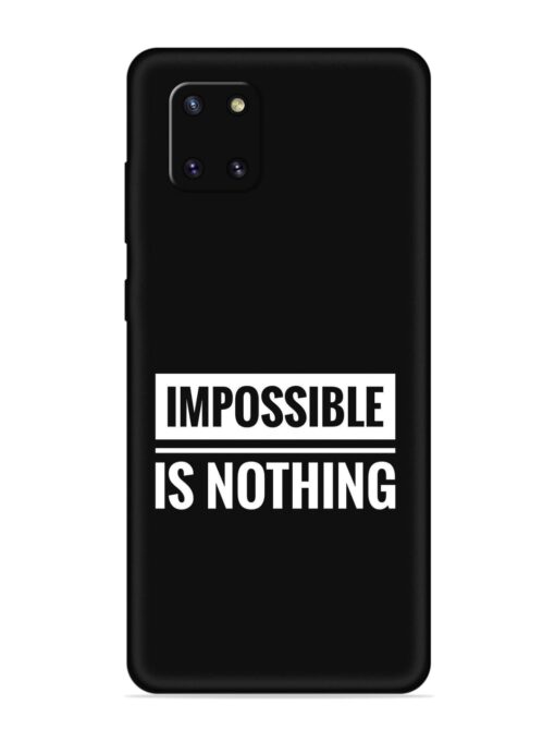 Impossible Is Nothing Embossed Soft Silicone Case for Samsung Galaxy Note 10 Lite