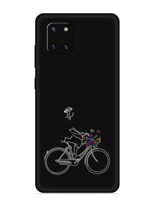 Minimalist Cycle Art Embossed Soft Silicone Case for Samsung Galaxy Note 10 Lite