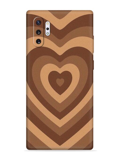 Brown Heart Embossed Soft Silicone Case for Samsung Galaxy Note 10 Plus Zapvi