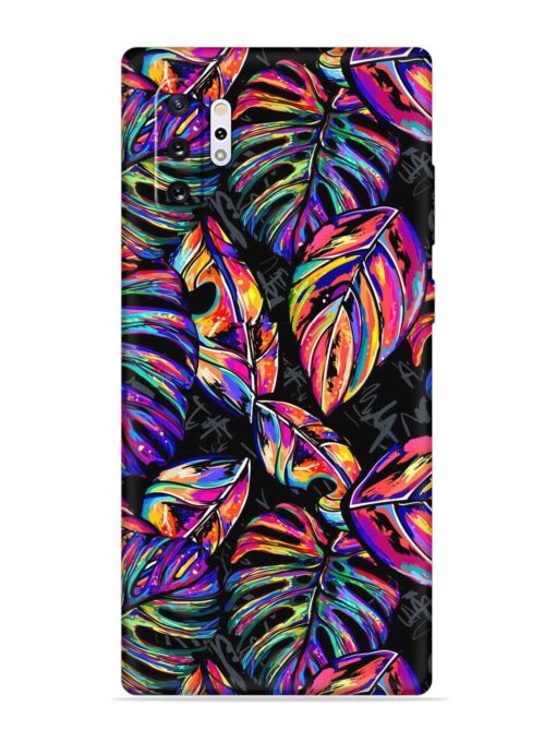 Tropical Seamless Vector Embossed Soft Silicone Case for Samsung Galaxy Note 10 Plus Zapvi