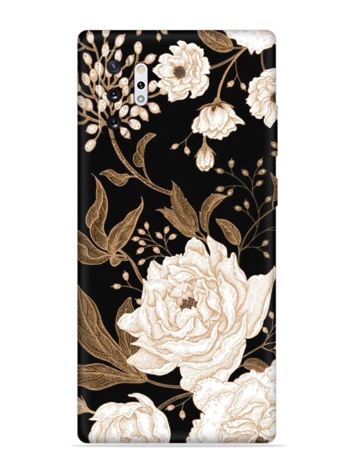 Peonies Roses Floral Embossed Soft Silicone Case for Samsung Galaxy Note 10 Plus