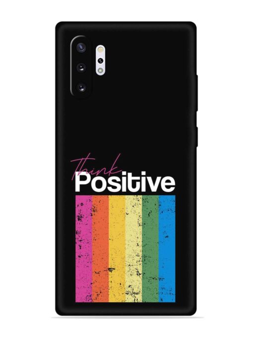 Think Positive Typography Embossed Soft Silicone Case for Samsung Galaxy Note 10 Plus Zapvi