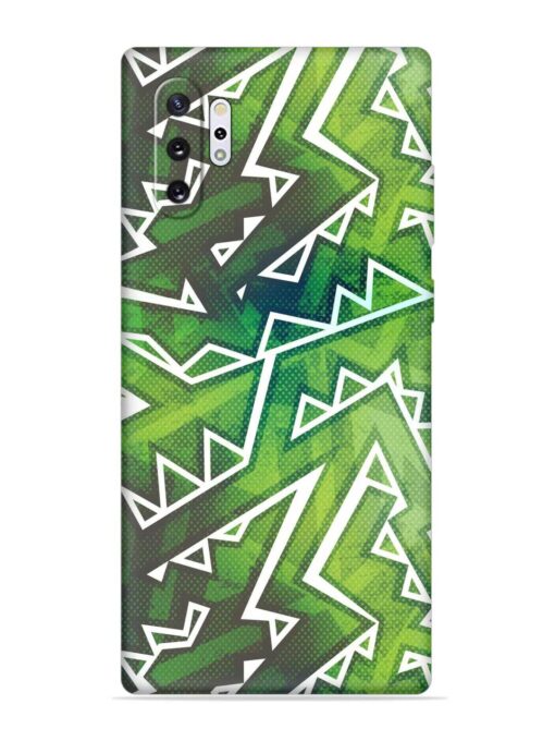 Green Graffiti Seamless Embossed Soft Silicone Case for Samsung Galaxy Note 10 Plus