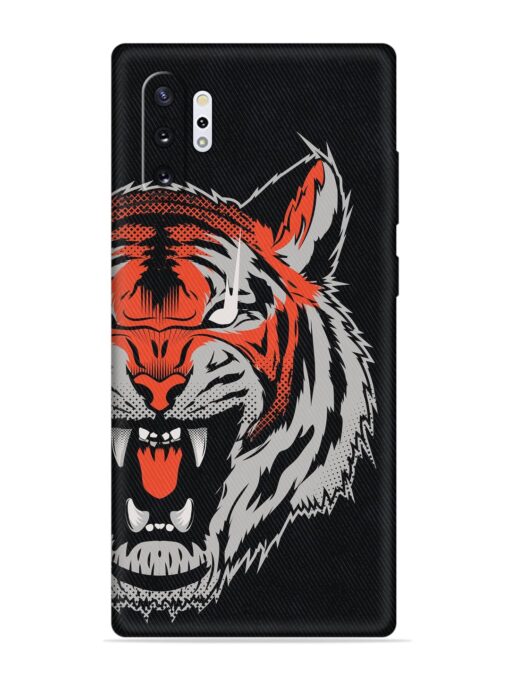 Tiger Aggression Embossed Soft Silicone Case for Samsung Galaxy Note 10 Plus Zapvi