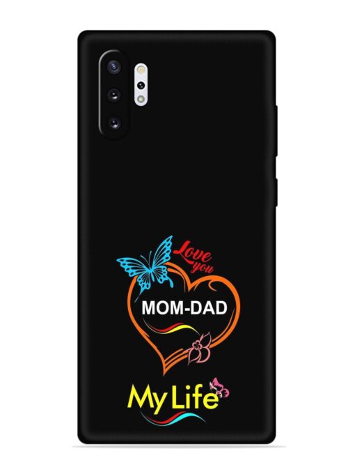 Love You Mom Dad Embossed Soft Silicone Case for Samsung Galaxy Note 10 Plus